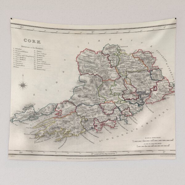 Item preview, Vintage Map of Cork County Ireland (1846) designed and sold by BravuraMedia.