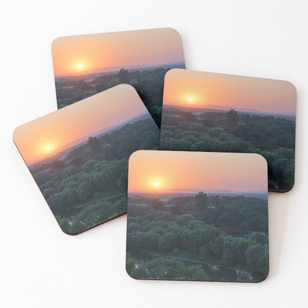 Item preview, Maritsa River with the Sun Setting Behind Sredna Gora Mountain Range designed and sold by Georgia Mizuleva.