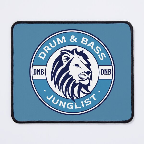 Item preview, DRUM & BASS  - Lifesaver Lion (Blue)  designed and sold by Discothreadz.
