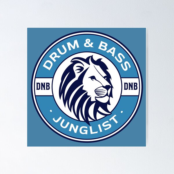 Item preview, DRUM & BASS  - Lifesaver Lion (Blue)  designed and sold by Discothreadz.