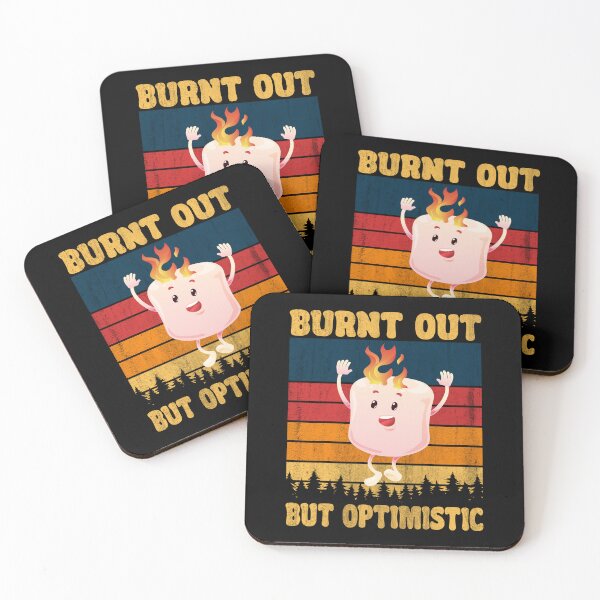 Item preview, Burnt Out But Optimistic Cute Marshmallow Funny Camping T-shirt designed and sold by KGN  CREATIVITY.