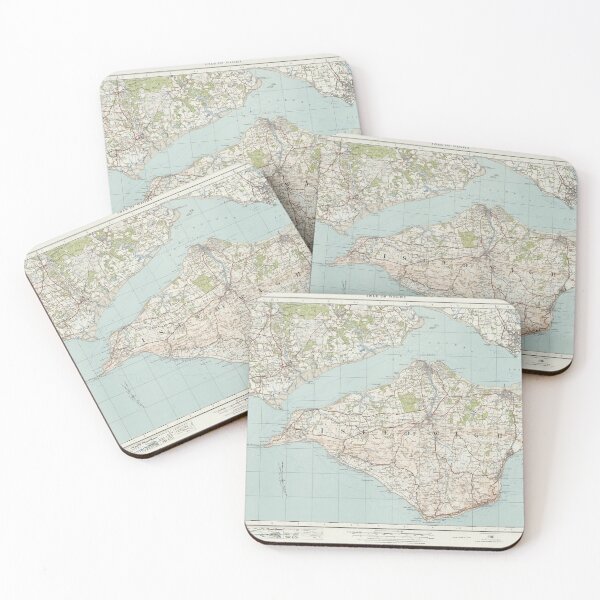 Item preview, Vintage Isle of Wight UK Map (1913) designed and sold by BravuraMedia.