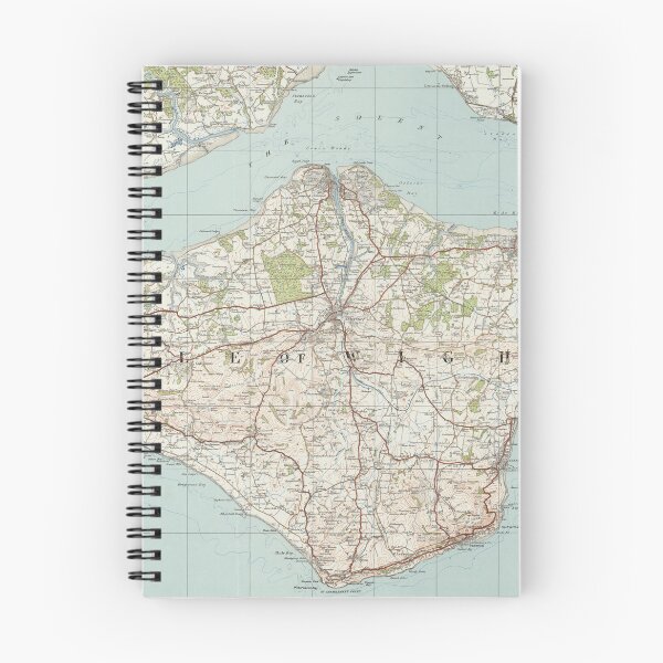 Item preview, Vintage Isle of Wight UK Map (1913) designed and sold by BravuraMedia.