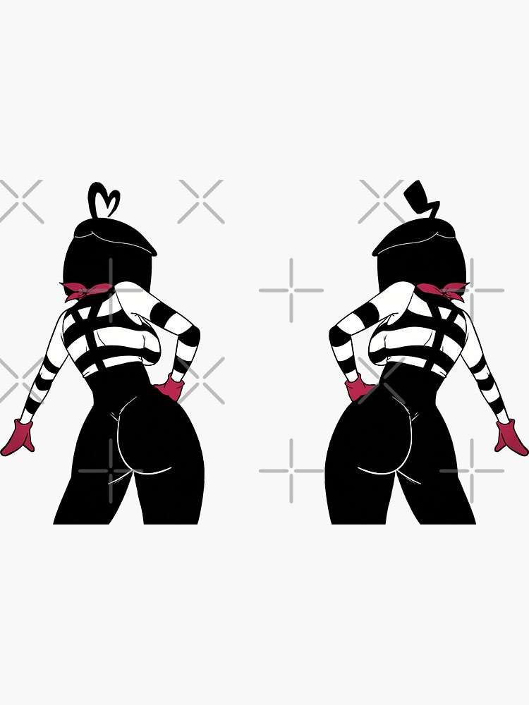 Mime And Dash Bonbon Chuchu Back View Sticker For Sale By SuccubusRexArt Redbubble
