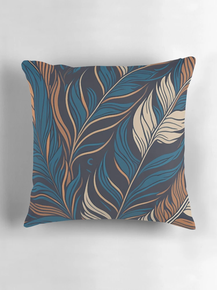 Thumbnail 3 of 4, Pillow, Abstract Feather designed and sold by InfinityPattern.