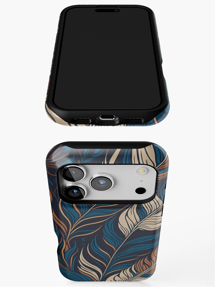 Thumbnail 3 of 4, iPhone Case, Abstract Feather designed and sold by InfinityPattern.