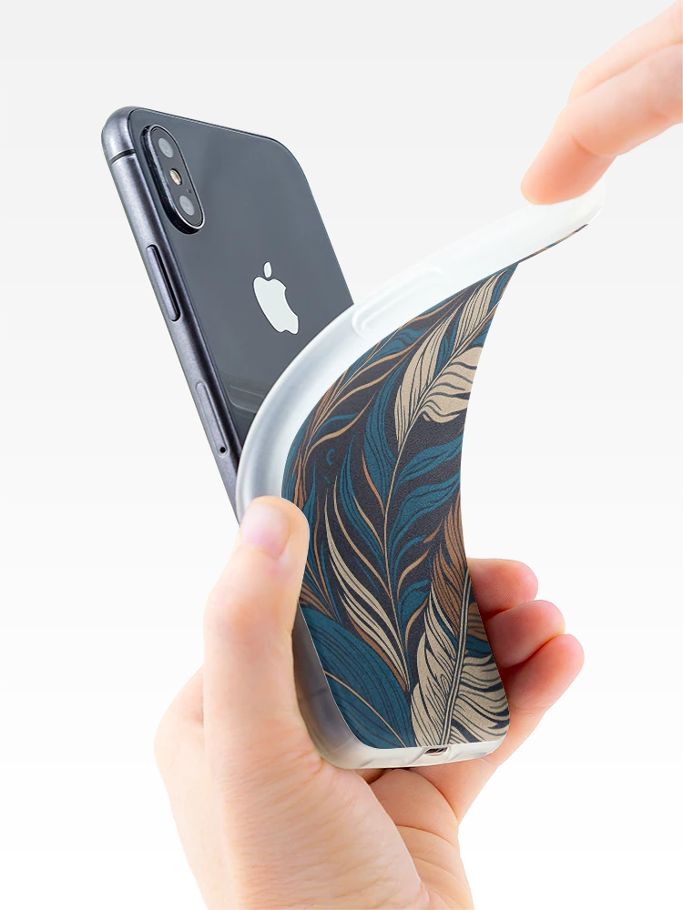 Thumbnail 4 of 5, iPhone Case, Abstract Feather designed and sold by InfinityPattern.
