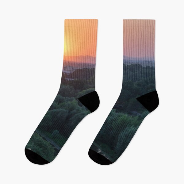 Item preview, Maritsa River with the Sun Setting Behind Sredna Gora Mountain Range designed and sold by Georgia Mizuleva.