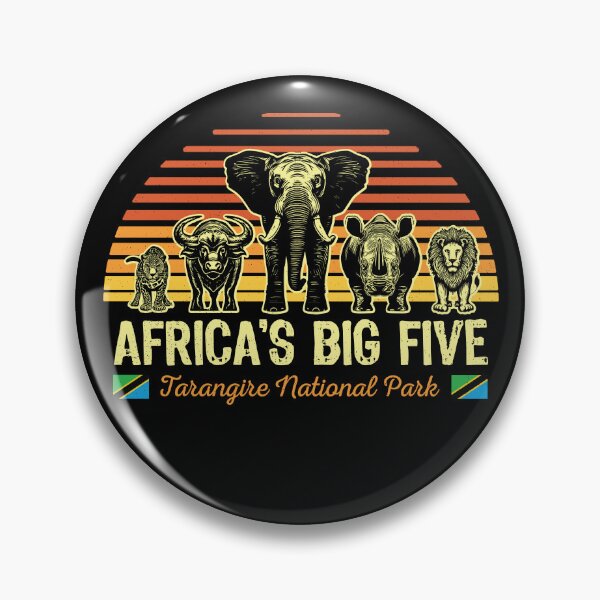 Item preview, Africa's Big Five Safari | Leopard Rhino Elephant Buffalo Lion | Big 5 Africa | Tarangire National Park designed and sold by d247.