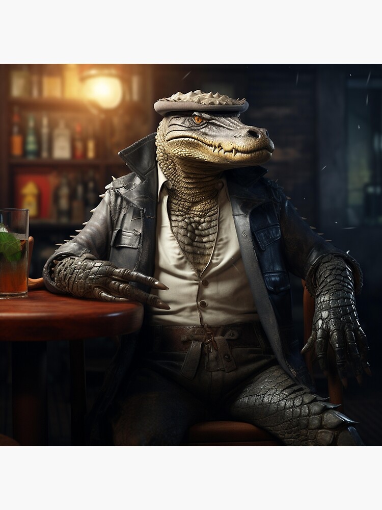 Matte Black Good Finished Real Crocodile/Alligator Leather Jacket