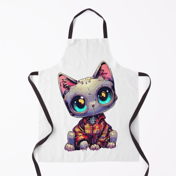 Item preview, Robo-Cat Wearing Plaid! designed and sold by kukamatsu.