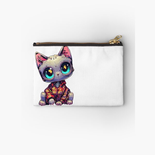 Item preview, Robo-Cat Wearing Plaid! designed and sold by kukamatsu.