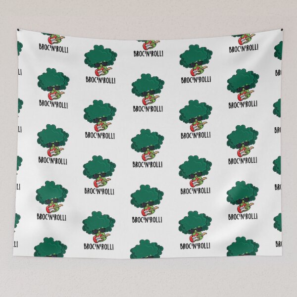 Item preview, Brock And Roll Funny Broccoli Puns  designed and sold by punnybone.