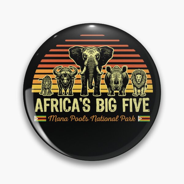 Item preview, Africa's Big Five Safari | Leopard Rhino Elephant Buffalo Lion | Big 5 Africa | Mana Pools National Park designed and sold by d247.