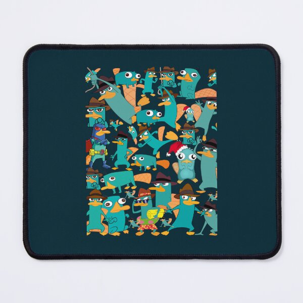 Item preview, Perry the Platypus Phineas and Ferb Collage Pattern Design - Black Background designed and sold by tienlong5.