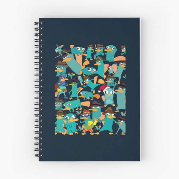 Item preview, Perry the Platypus Phineas and Ferb Collage Pattern Design - Black Background designed and sold by tienlong5.