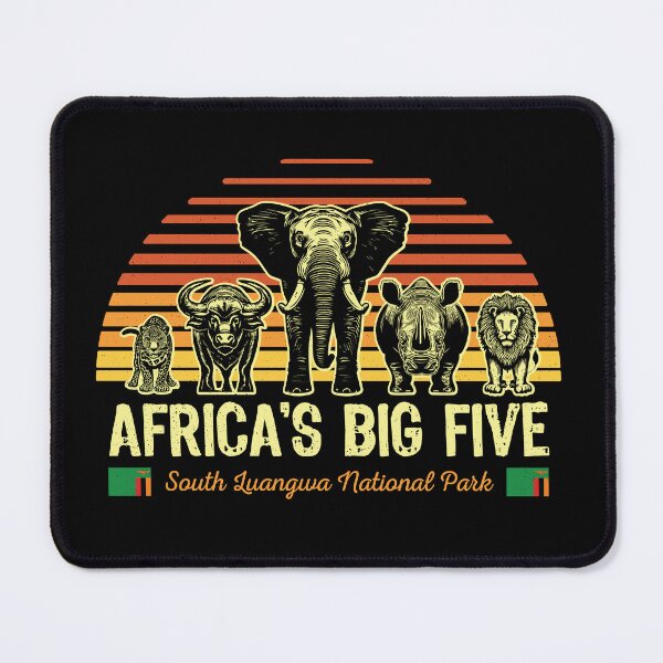 Item preview, Africa's Big Five Safari | Leopard Rhino Elephant Buffalo Lion | Big 5 Africa | Luangwa National Park designed and sold by d247.