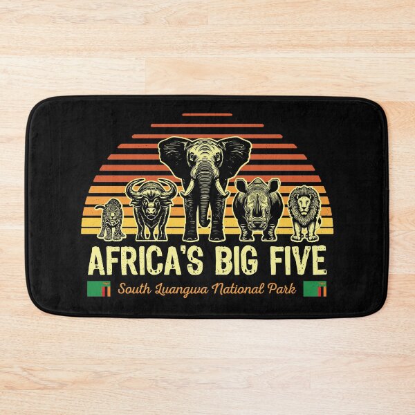 Item preview, Africa's Big Five Safari | Leopard Rhino Elephant Buffalo Lion | Big 5 Africa | Luangwa National Park designed and sold by d247.
