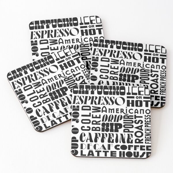 Item preview, Coffee Typography Letterpress Poster designed and sold by CaffeinatedVibe.