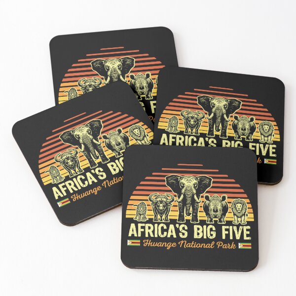 Item preview, Africa's Big Five Safari | Leopard Rhino Elephant Buffalo Lion | Big 5 Africa | Hwange National Park designed and sold by d247.