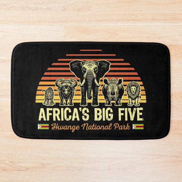 Item preview, Africa's Big Five Safari | Leopard Rhino Elephant Buffalo Lion | Big 5 Africa | Hwange National Park designed and sold by d247.