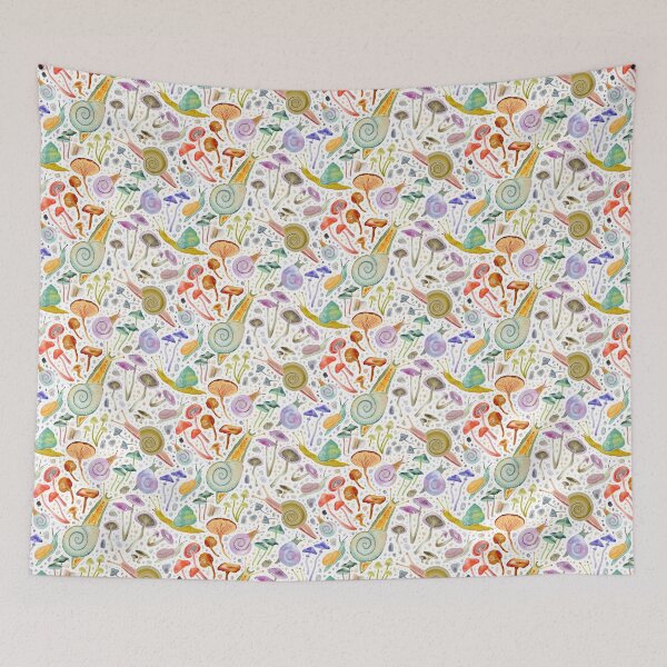 Item preview, Watercolor snails, mushrooms, and stones designed and sold by ConfettiCreate.