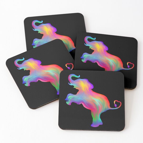 Item preview, Tie Dye Rainbow Elephant Silhouette designed and sold by Deborah Camp.