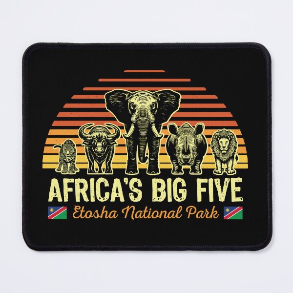 Item preview, Africa's Big Five Safari | Leopard Rhino Elephant Buffalo Lion | Big 5 Africa | Etosha National Park designed and sold by d247.