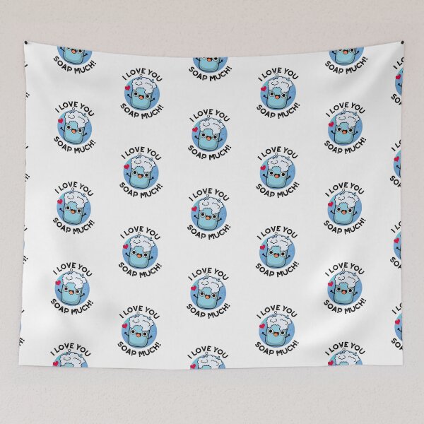 Item preview, I Love You Soap Much Funny Soap Puns  designed and sold by punnybone.