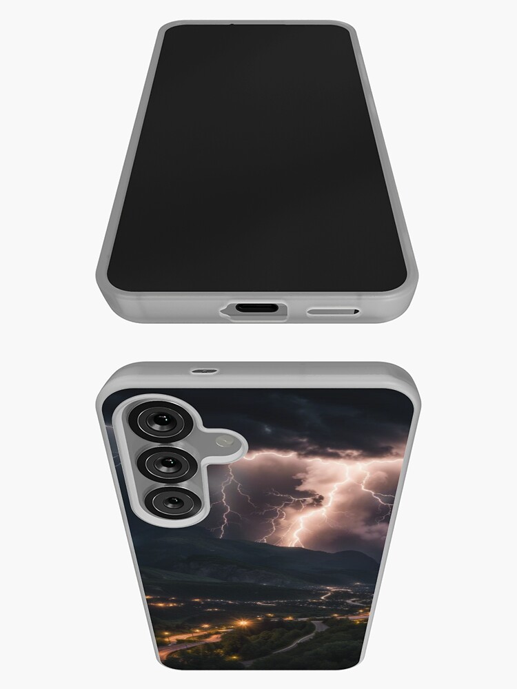 Thumbnail 3 of 4, Samsung Galaxy Phone Case, Thunder and Lightning. designed and sold by LenCarol.