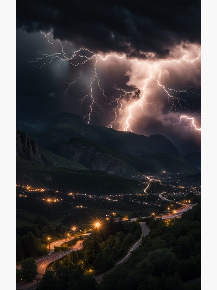 Thumbnail 4 of 4, Samsung Galaxy Phone Case, Thunder and Lightning. designed and sold by LenCarol.