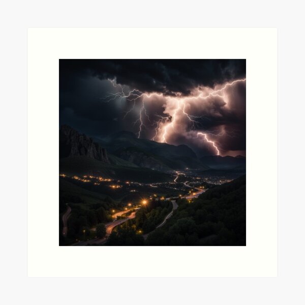 Thunder and Lightning. Art Print