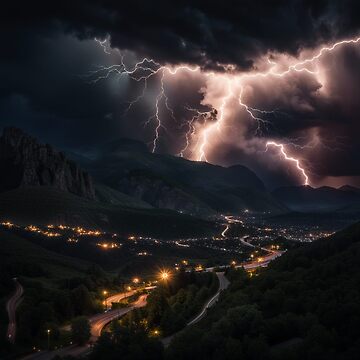 Artwork thumbnail, Thunder and Lightning. by LenCarol