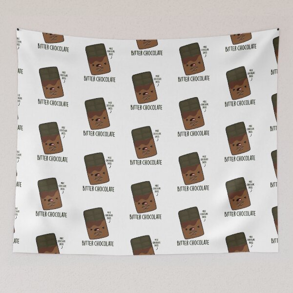 Item preview, Bitter Chocolate Funny Candy Puns  designed and sold by punnybone.