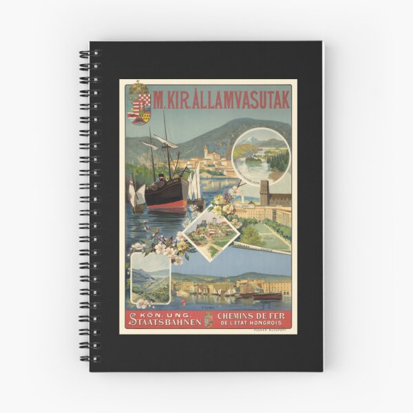 Item preview, M. Kir. Allamvasutak Hungary Vintage Poster 1890 designed and sold by ReyesHirthe.