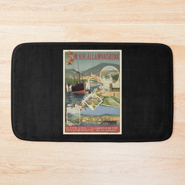 Item preview, M. Kir. Allamvasutak Hungary Vintage Poster 1890 designed and sold by ReyesHirthe.