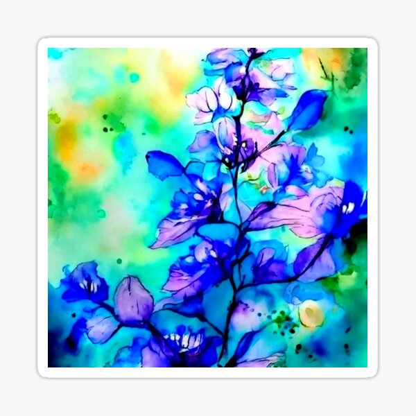 Item preview, Nature Flowers in Blue Colors designed and sold by myrbpix.