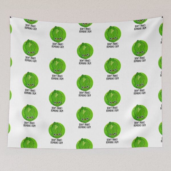 Item preview, Don't Panic Romaine Calm Funny Veggie Puns  designed and sold by punnybone.