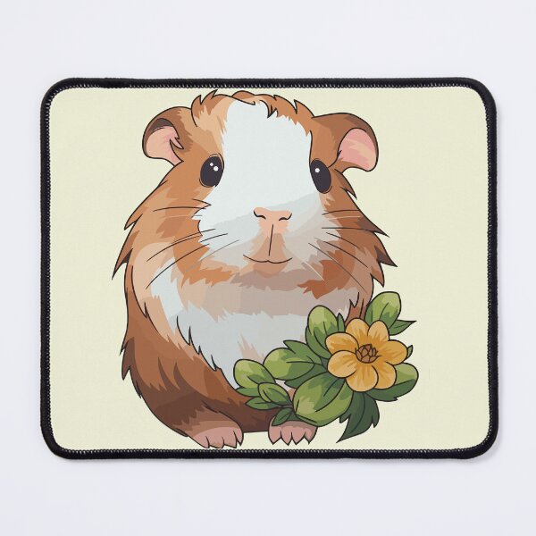 Item preview, Beautiful guinea pig with a flower designed and sold by khumpa.
