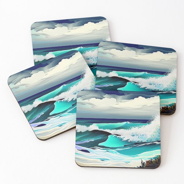Item preview, Crashing waves on the beach designed and sold by keolaloa3d.