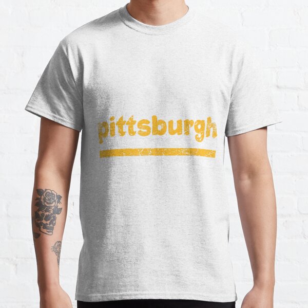 Pittsburgh Pennsylvania Three Stripe Vintage Weathered T-Shirt