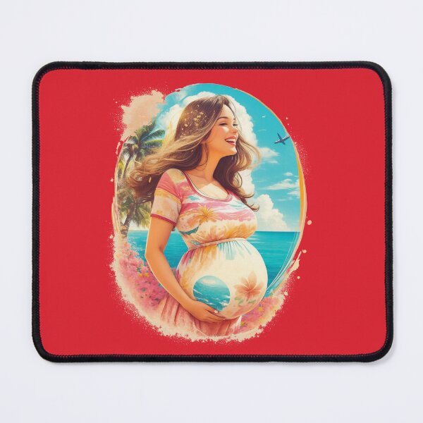 Item preview, Pregnant Woman On Exotic Beach Vacation Enjoying Pregnant Life On A Sunny Travel designed and sold by TriniTeeClub.