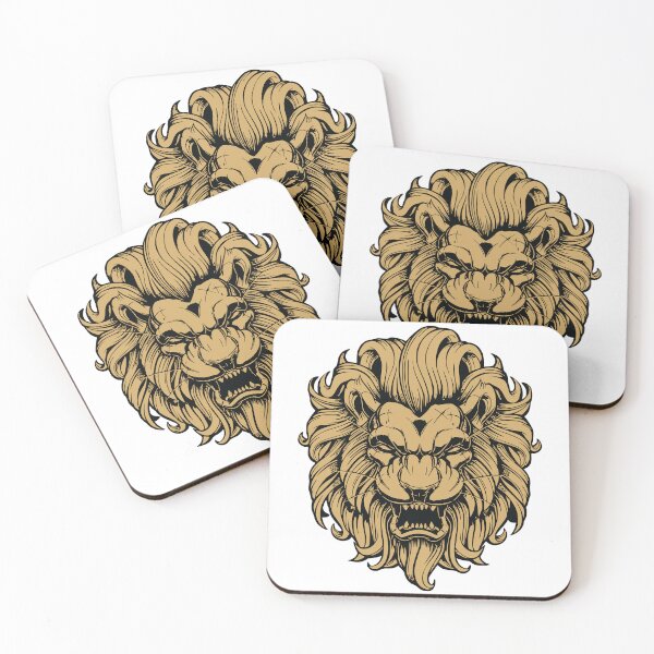 Item preview, Golden lion head illustrator designed and sold by TYTOS-SHOP.