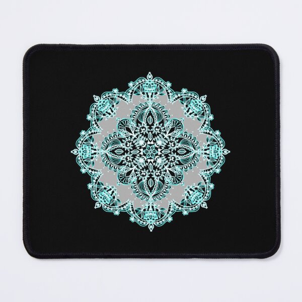 Item preview, Teal and Aqua Lace Mandala on Grey 	 	 designed and sold by jgpjnzyjc54.