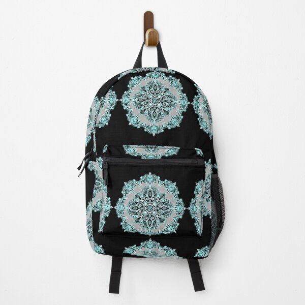 Item preview, Teal and Aqua Lace Mandala on Grey 	 	 designed and sold by jgpjnzyjc54.