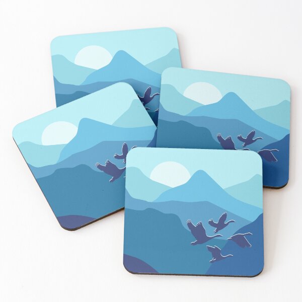 Item preview, Flying Birds Over Mountains 02 designed and sold by blueocan.