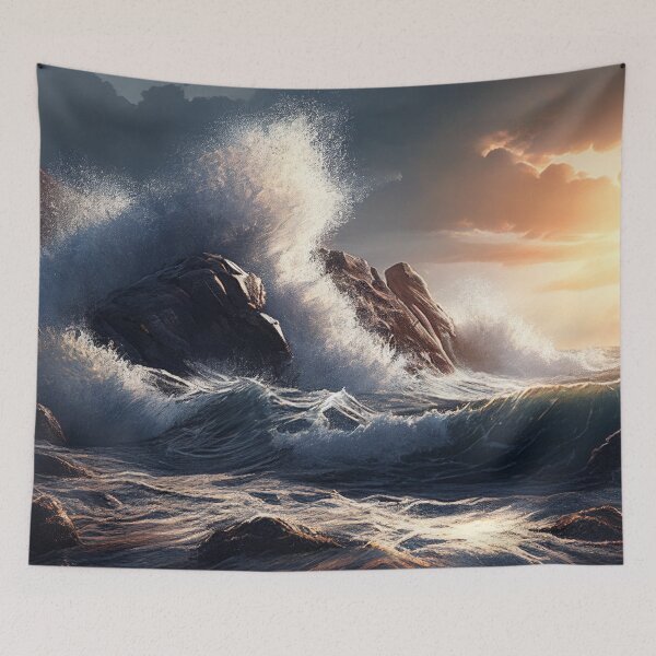 Item preview, A scenic image of waves crashing designed and sold by keolaloa3d.