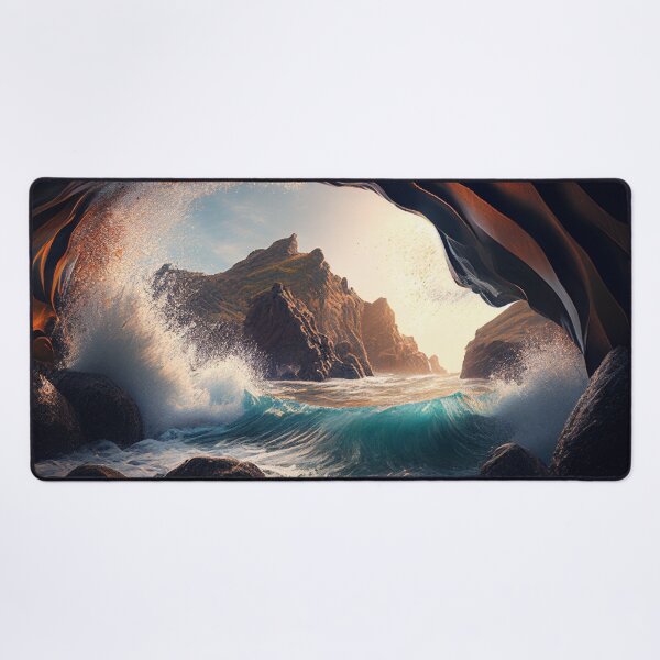 Item preview, Great waves in secluded caves designed and sold by keolaloa3d.