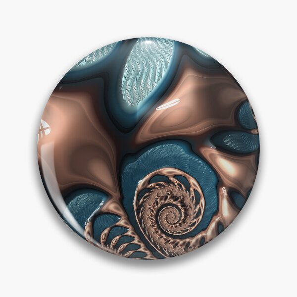 Item preview, Teal and Chocolate Swirl - Blue Brown Fractal Spirals Throw Pillow 	 designed and sold by jgpjnzyjc54.