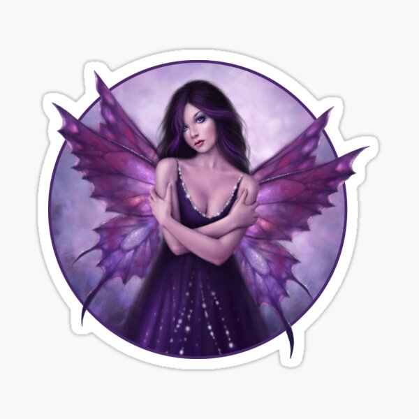 Mirabella Purple Butterfly Fairy Sticker